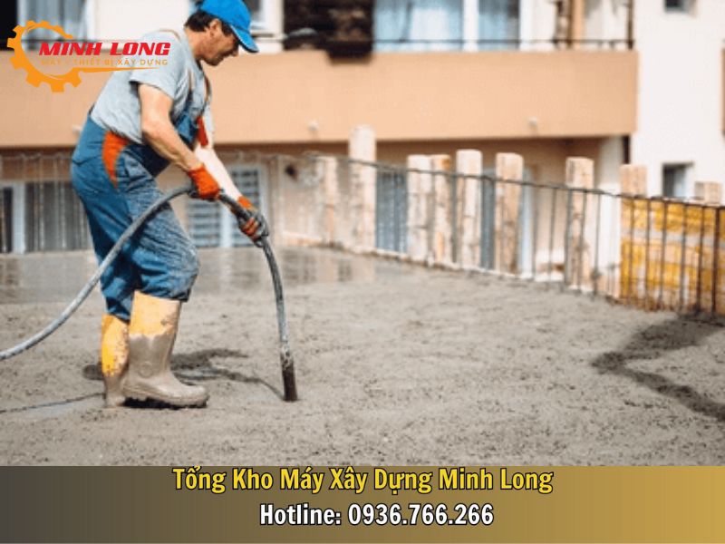 Công dụng của máy đầm bê tông