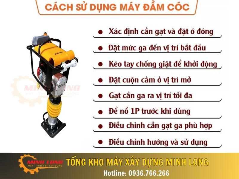 Hướng dẫn sử dụng máy đầm cóc chính xác