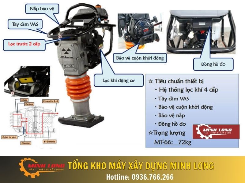 Kinh nghiệm lựa chọn công suất máy đầm cóc khi mua