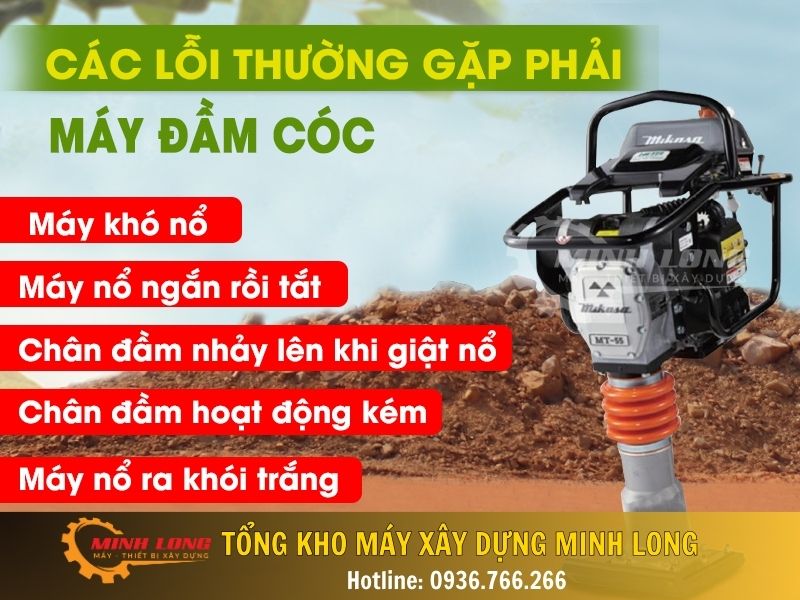 7 lỗi thường gặp và cách sửa máy đầm cóc