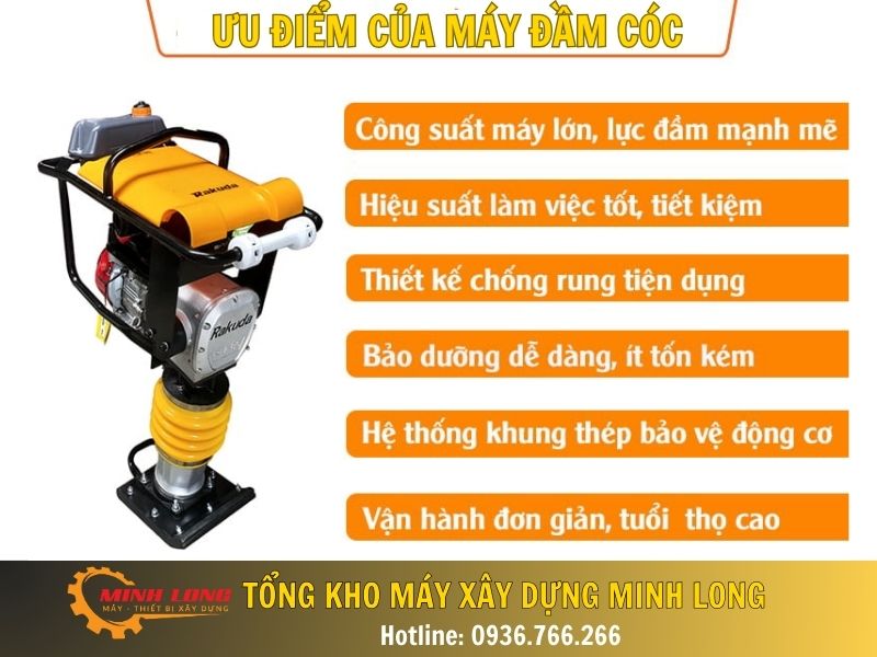 Ưu điểm của máy đầm cóc 